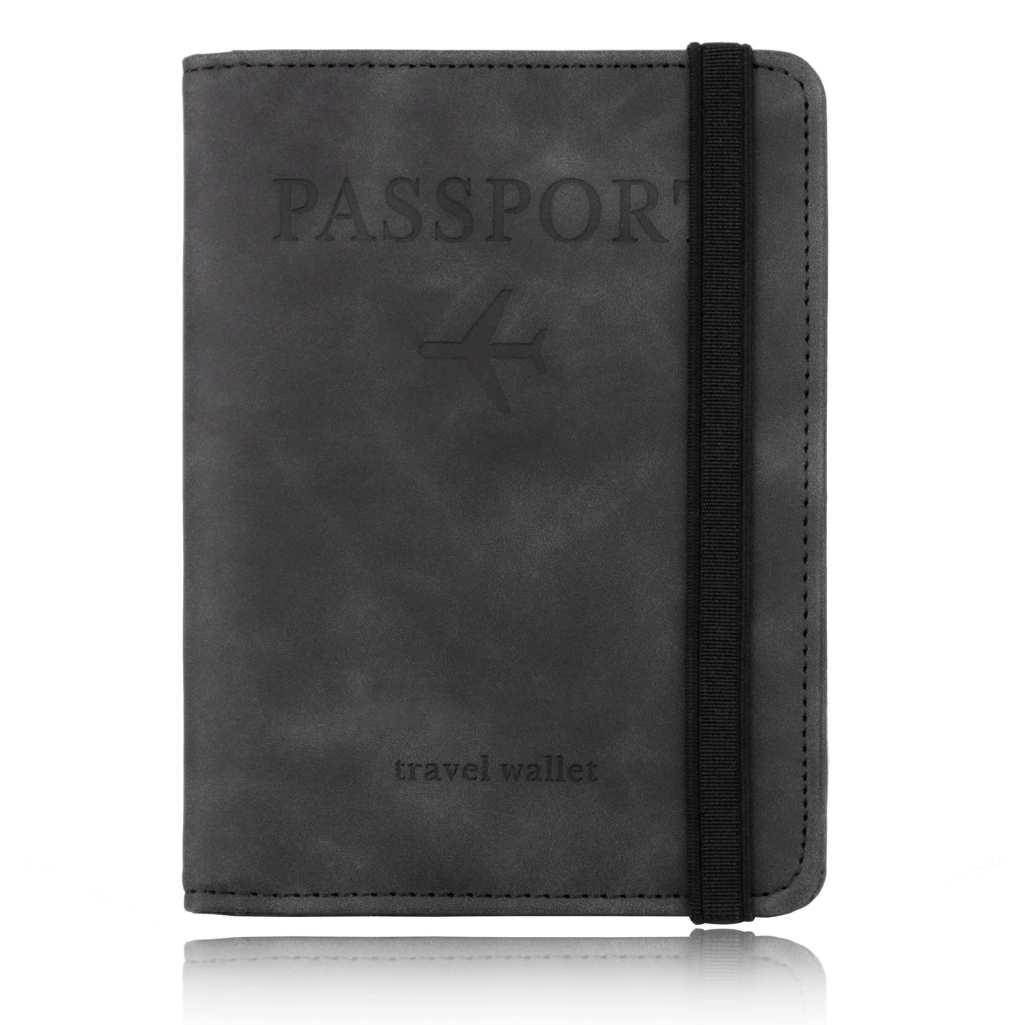 RFID Blocking Leather Card Case Passport Holder Cover Wallet Travel Accessories for Women Men