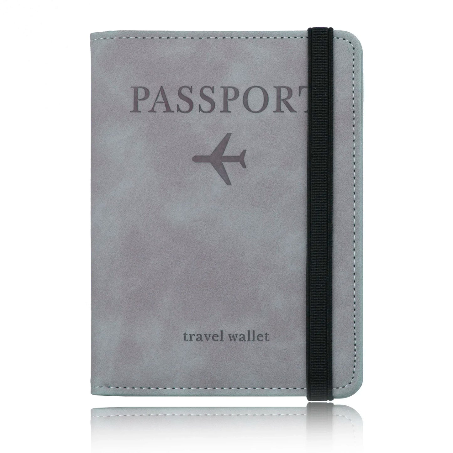 RFID Blocking Leather Card Case Passport Holder Cover Wallet Travel Accessories for Women Men